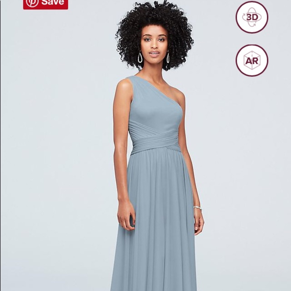 David’s Bridal Bridesmaid Dress One-Shoulder